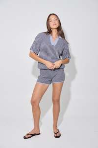 Womens Knitwear: Jules Knitted Polo Choc