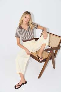 Sofia Rugby Tee Choc - FINAL SALE