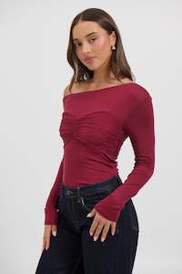 Womenssale: Claire Long Sleeve Wine - FINAL SALE