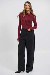 Womens Bodysuits: Amrita Bodysuit Wine