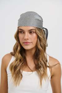 Womens Headwear: Archer Scarf Black Check