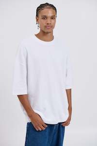 Sampson And Taylor Bronze Snake: NTH Heavy Ribbed Tee White
