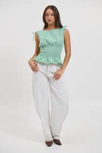 Sold Out Items: Harrison Gingham Top Sage