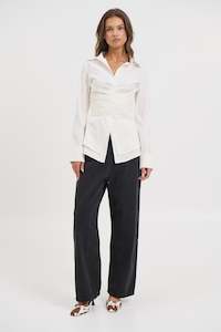 Vixon Wrap Shirt White