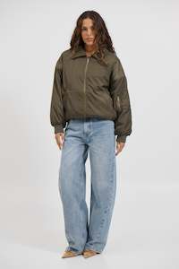 Vintage Bomber: Blake Bomber Jacket Army