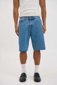 Mens: Cal Raw Denim Short Blue