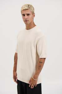 Knitted Crew Neck Tee Pastel