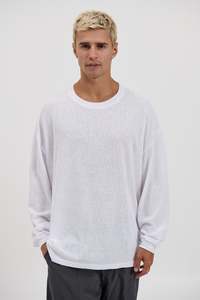 Enzyme Wash Long Sleeve Soft White