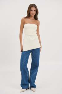 Melinda Strapless Top Cream