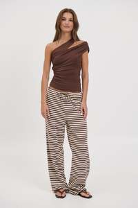 Womens Tops: Nevada Asymmetric Top Chocolate