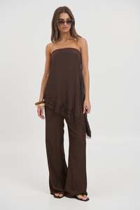 Womens Pants: Florence Set Dark Chocolate