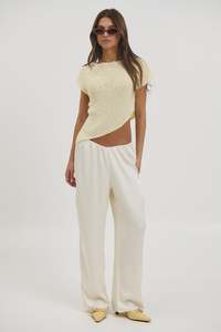 Womens Pants: Solene Pant Ivory