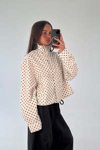 Womens Jackets Coats: Arlo Windbreaker Polkadot
