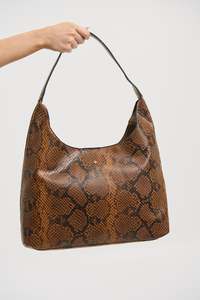 Womens Bags And Shoes: Jami Slouche Tote Tan Snake
