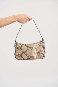 Womens Bags And Shoes: Lilu Shoulder Bag Natural Snake