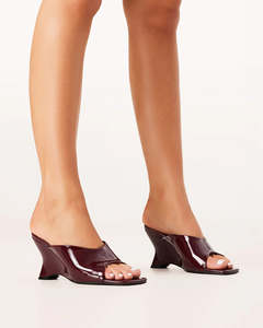 Womens Bags And Shoes: Iselle Heel Dark Cherry Patent