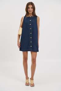 Womens Denim: Jaymes Denim Dress Indigo