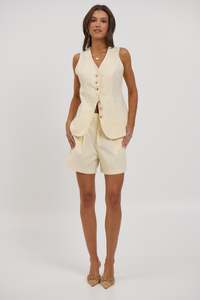 Womens Shorts: Hilton Set Lemon