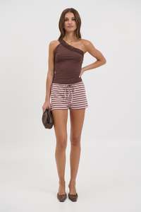Kourt Bloomers Chocolate Blush Stripe