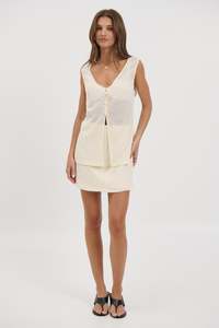 Womens Skirts: Camila Set Cream