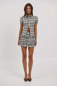 Astra Mini Skirt Beige