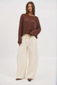 Womens Knitwear: Sonny Knit Chocolate