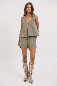 Womens Back In Stock: Kyla Top Khaki