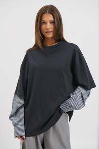 Womens Shirts: Bottega Shirt Charcoal