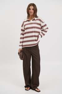 Sweaters Jumpers: Elliot Rugby Jersey Chocolate