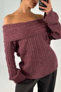 Sweaters Jumpers: Zaali Knit Wine