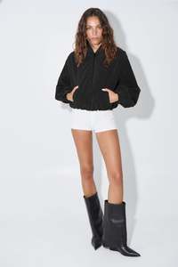 Vintage Bomber: Clara Bomber Black