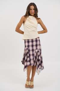 Tia Midi Skirt Beige