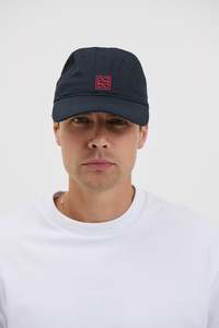 Mens Headwear: College Cap Lettermark Navy
