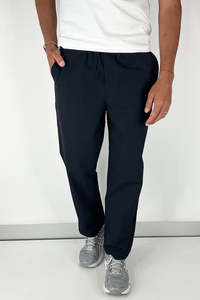 Elastic Waist Casual Pant Black
