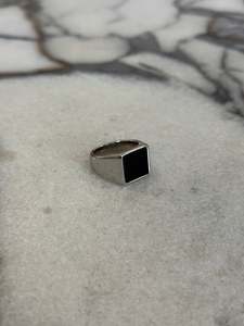 Statement Signet Ring Silver