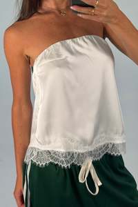 Womens: Stassie Strapless Top White