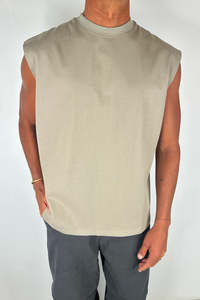 Mens Tanks: Rosco Crew Neck Tank Army
