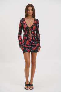 Ingrid Top Black Floral