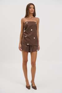 Erica Set Chocolate Polka