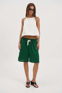 Unisex Julian Mesh Short Emerald
