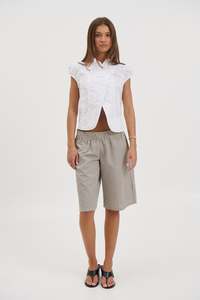 Sevigney Long Short Cream Check