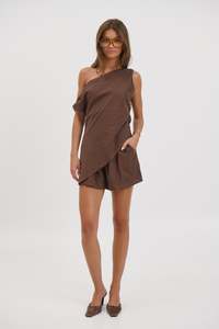Womens Shorts: Gabriella Set Chocolate