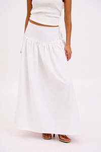Minnie Maxi Skirt White