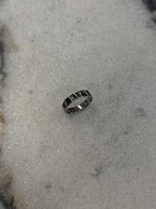 Texture Ring Antique Silver