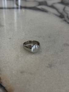 Mens Accessories: Dome Signet Ring Silver