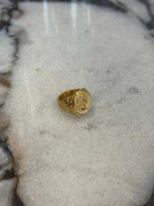 Coin Signet Ring Gold