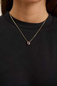 Willow Birthstone Necklace February