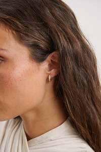 Womens Accessories: Stilla Diamante Huggie Gold