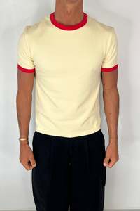 Mens: Charlie Ringer Tee Pastel