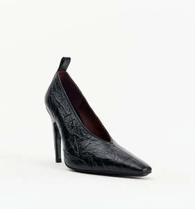 Womens: Floyd Black Crinkle Leather